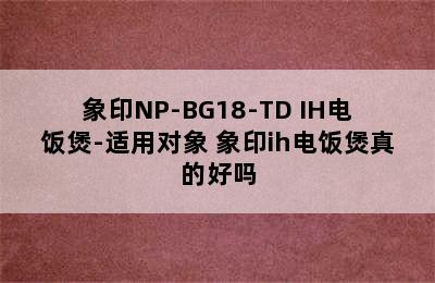 象印NP-BG18-TD IH电饭煲-适用对象 象印ih电饭煲真的好吗